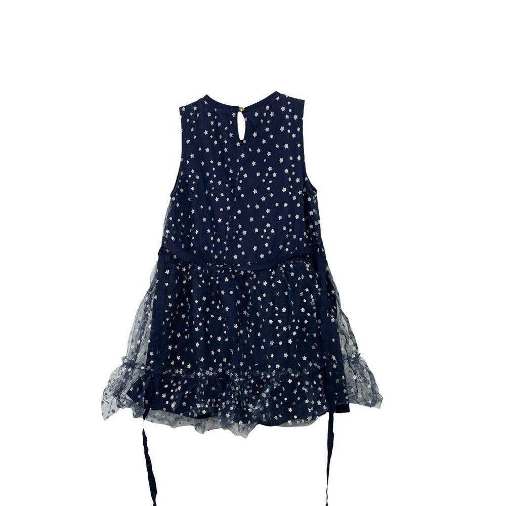 NEW Crewcuts tulle star print tiered dress Size‎ 5 navy blue - Picture 6 of 7